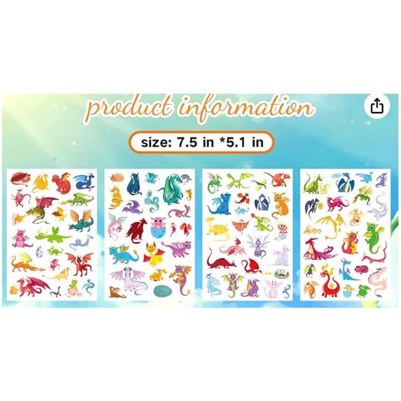 Magic Dragon Waterproof Temporary Tattoos - Picture 3 of 5